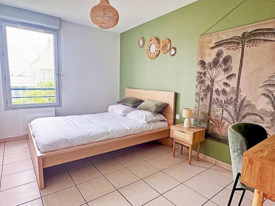 Charmant T2 Terrasse, Garage Villeurbanne Bagian luar foto