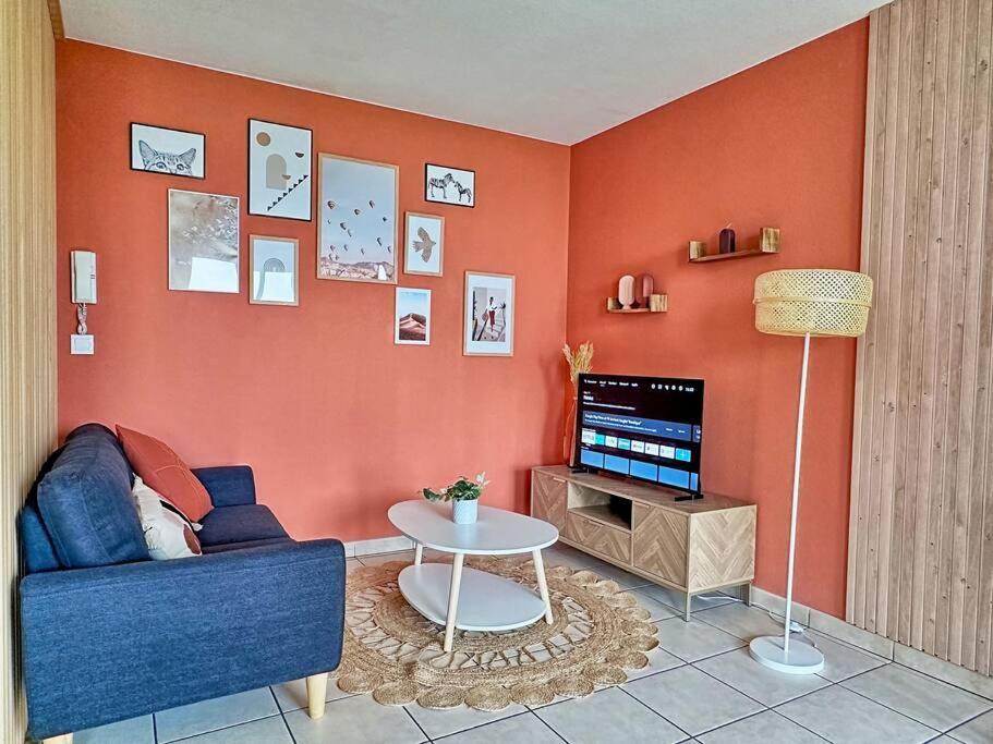 Charmant T2 Terrasse, Garage Villeurbanne Bagian luar foto